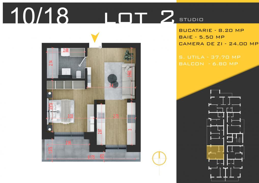 2 camere zona Pallady | Incalzire in pardoseala | Metrou Teclu 10 min